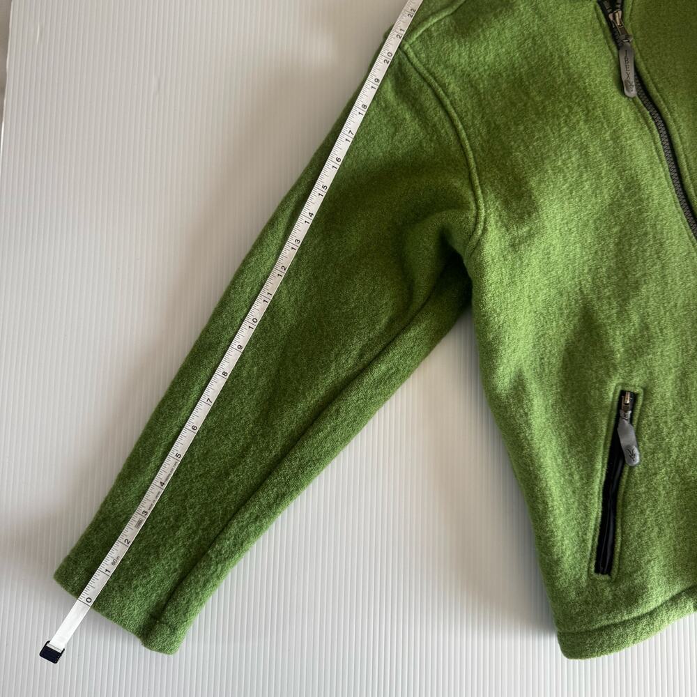 Ibex Merino Wool Full Zip Jacket Medium Green Gorpcore Earthy Outdoors Camping - Picture 11 of 16